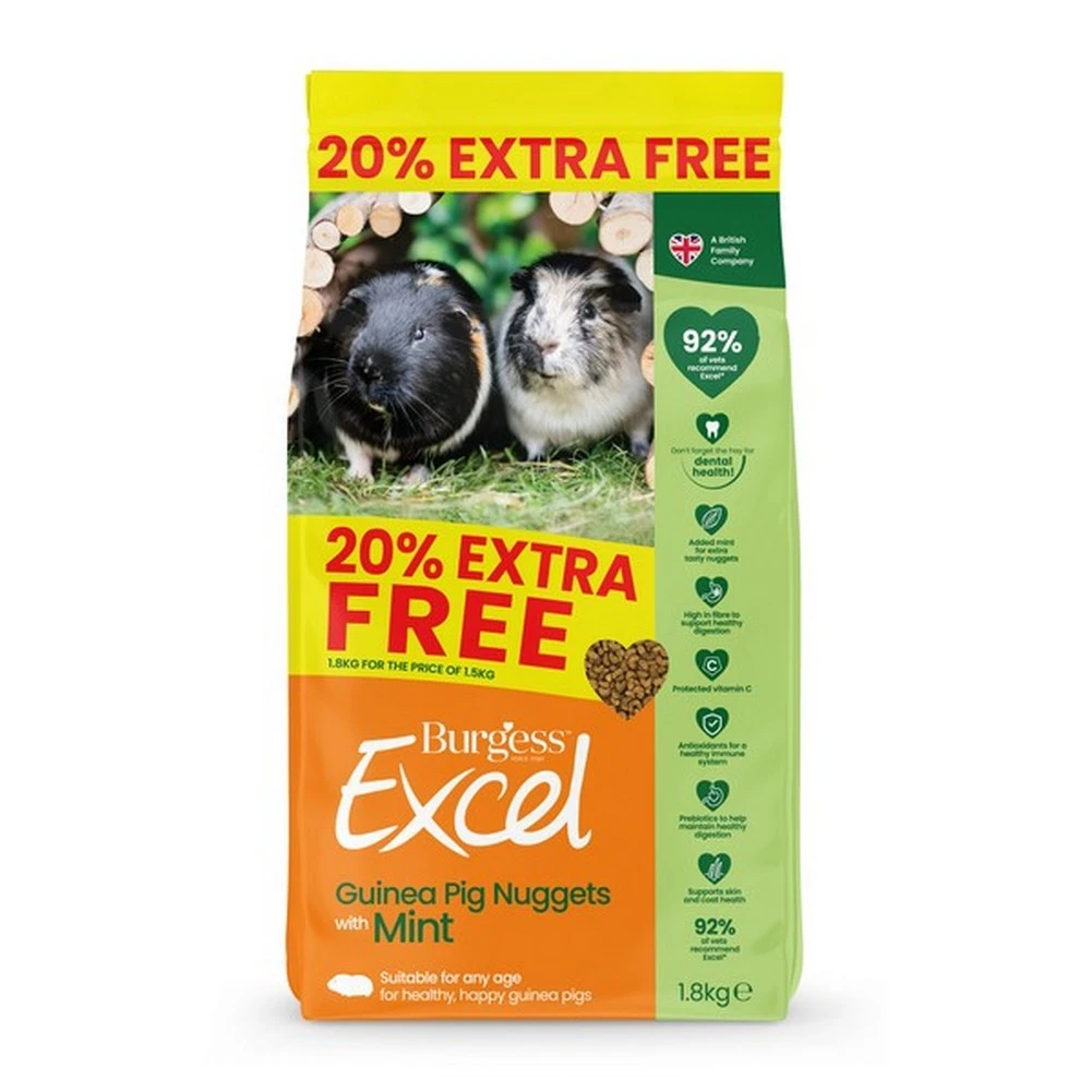 Burgess Excel Adult Guinea Pig Food 1.8kg