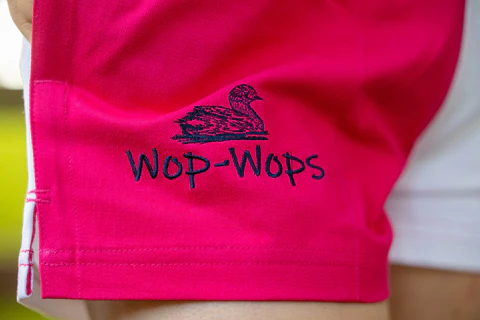 Wop Wop Wanaka Rugby Shorts Pink / White 