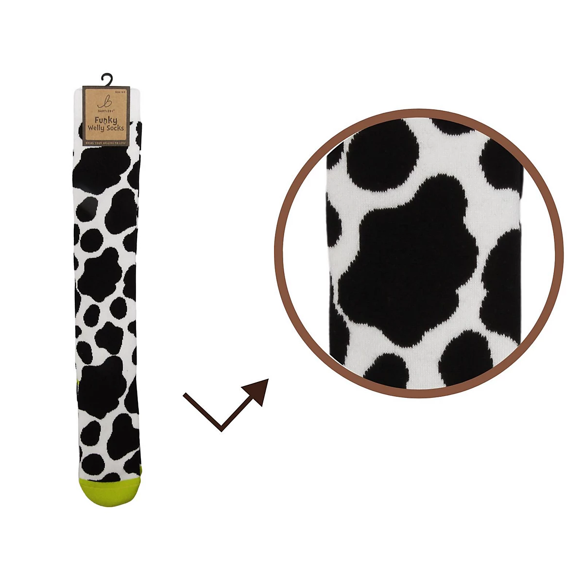 Cow Patch Bamboo Welly Socks